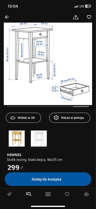 Szafka nocna ikea
