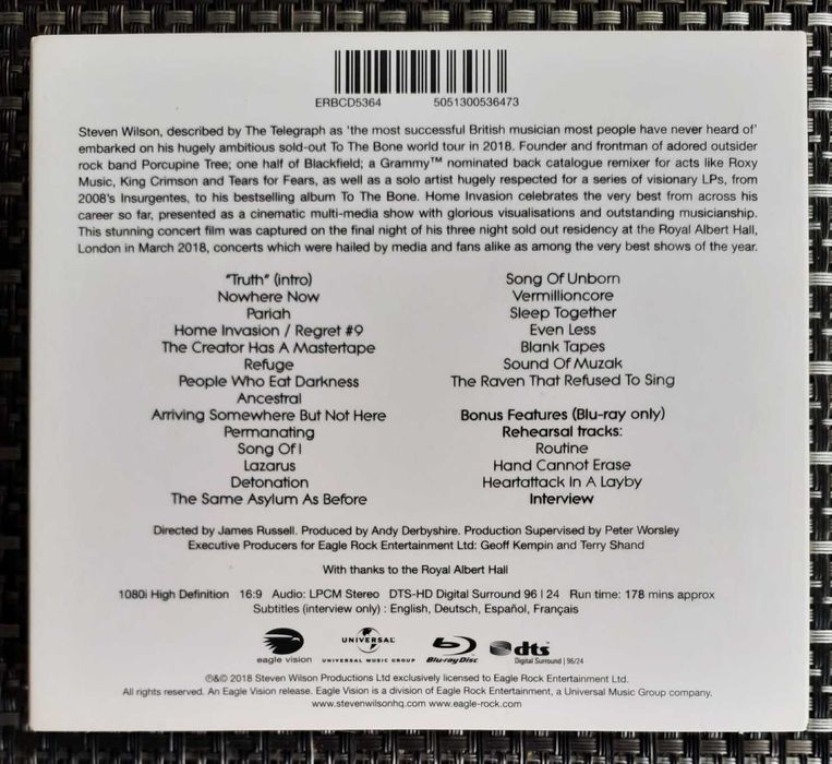 Steven Wilson - Home Invasion (In Concert At The Royal Albert Hall) CD