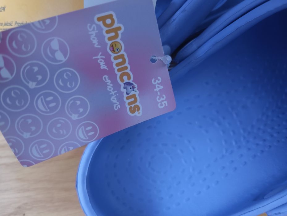 Klapki w stylu crocsy jednorożec r.34/35