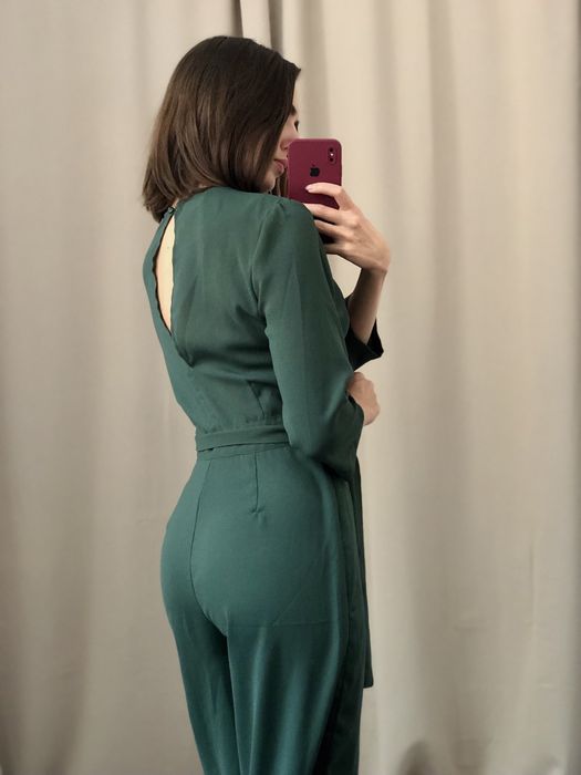 Комбінезон VILA кімоно смарагдовий