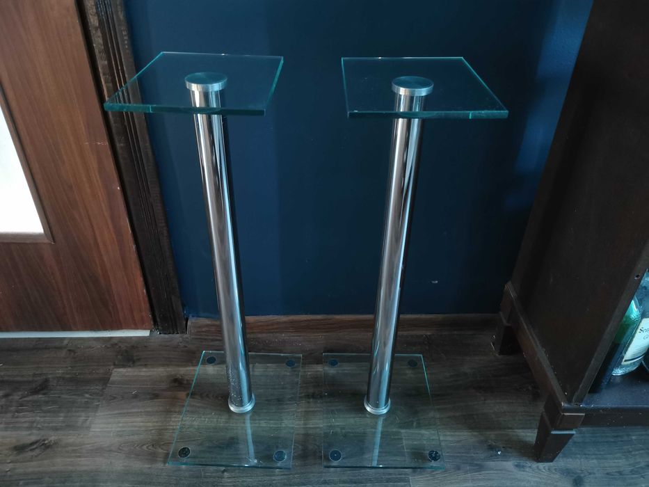 Stojaki Szklane pod Głośniki Podstawki Podkładki Szkło Hartowane