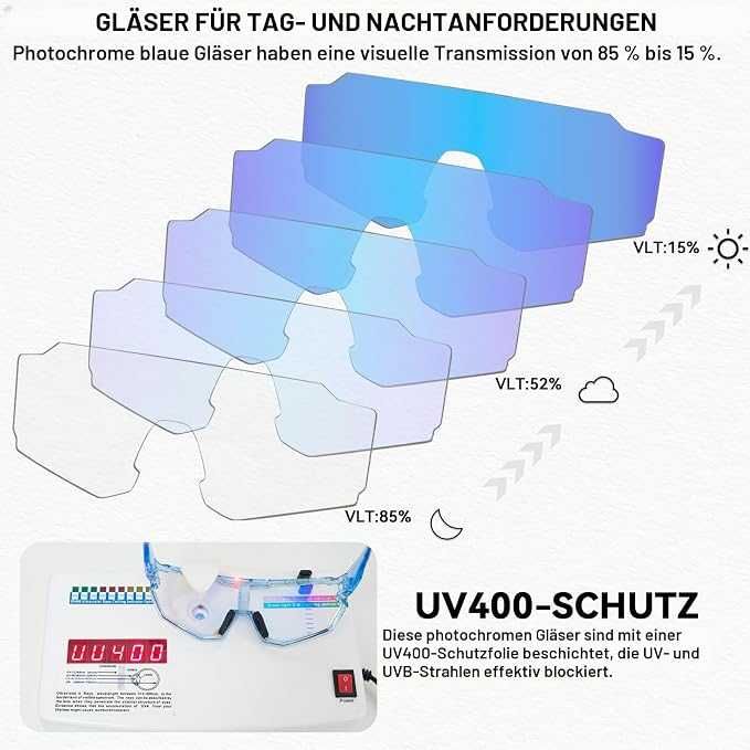 XSYKJGS Fotochromowe okulary sportowe