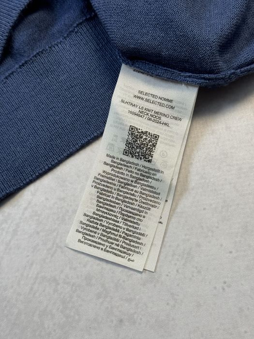 Шерстяной свитер Selected Homme Merino Wool мужской (оригинал)