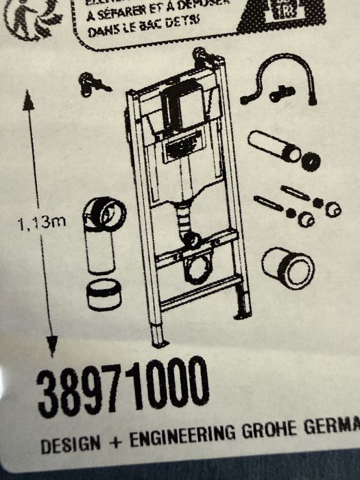Инсталяція Grohe 3в1. Rapid SL Клавіша,кріплення,інстал.