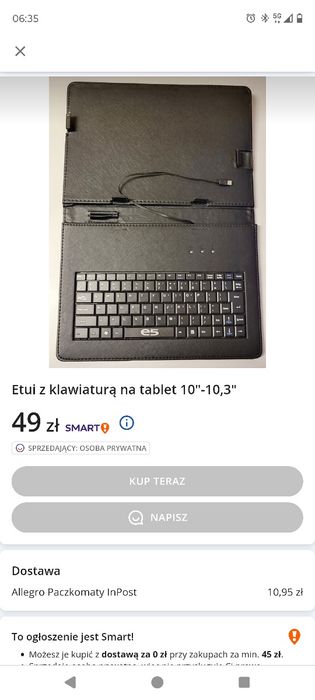 Etui Z klawiaturą na tablet