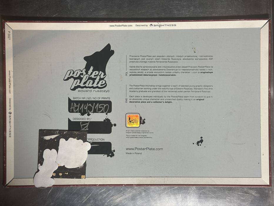 Tablica - Poster Plate "Po Skończonej Pracy ..." PRL