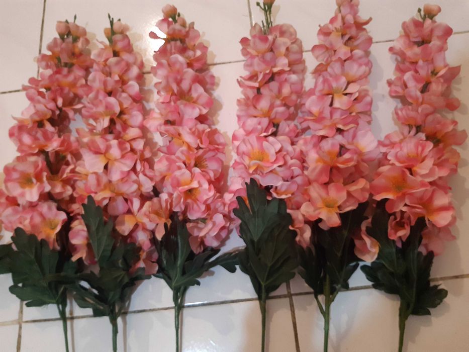 Conjunto 8 pés flores, como novas