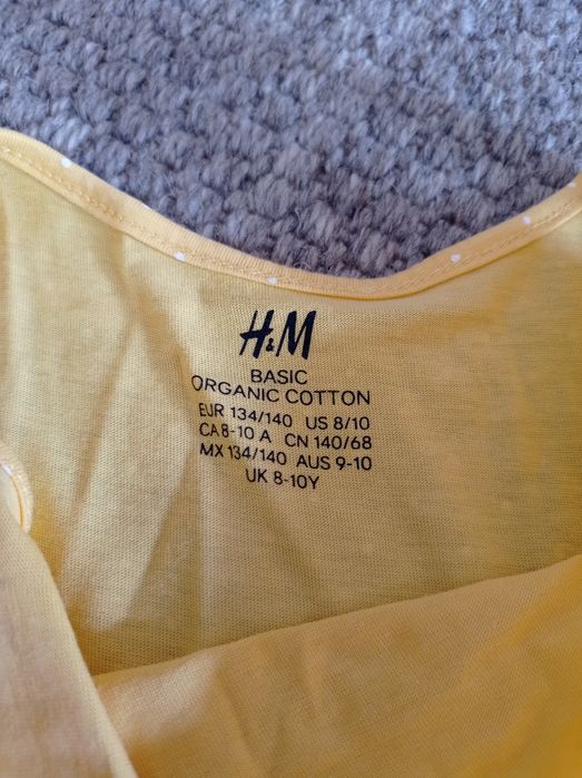 Żółta sukienka, H&M, r. 134/140
