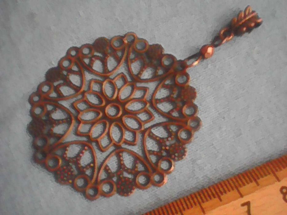 Wisiorek Azurowe Koło z Miedzi/7,5cm/