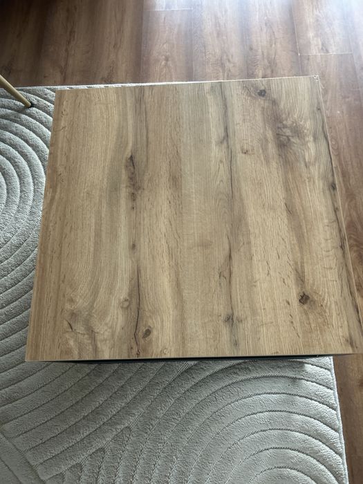 Stolik  kawowy loft dąb wotan  z półką 60/60