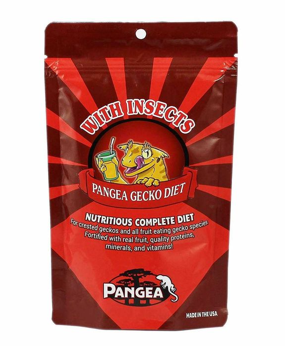 Pangea czerwona z owadami, opakowanie 50gram, gekon orzęsiony