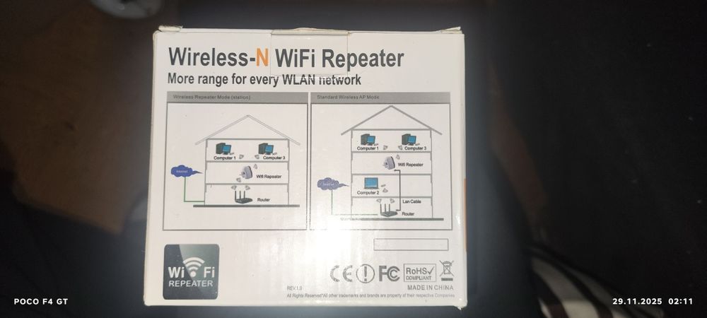 Wzmacniacz sygnału WiFi mocny zasięg repeater 300MB/S NIE PRZERYWA syg