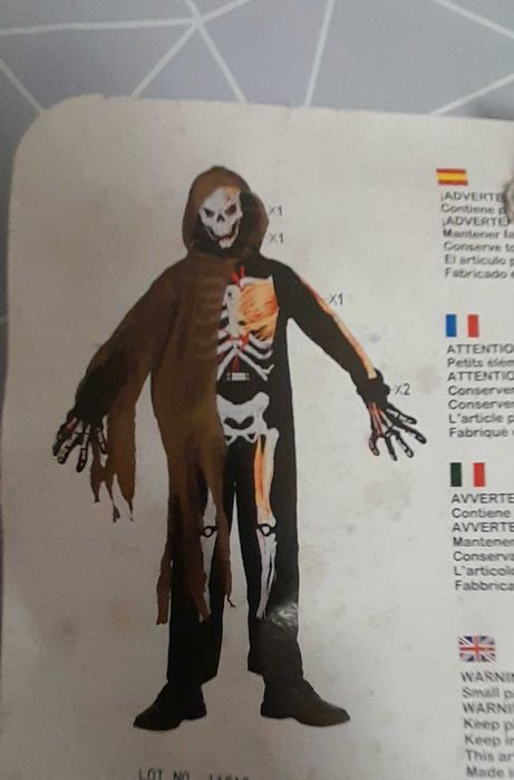 Fato de Carnaval ou Hallowen p/Criança (5-7 Anos)