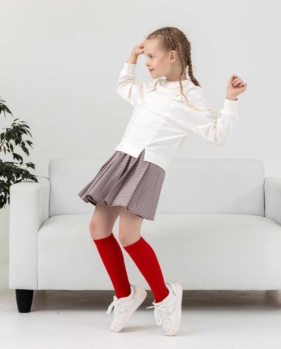 Дитячі гольфи підколінки у рубчик для танцювальних колективів