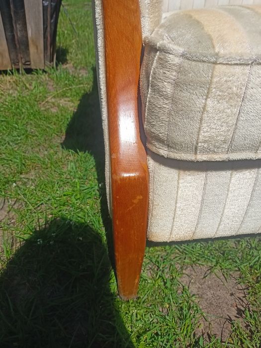Sofa 2-osobowa + fotel, zestaw retro PRL