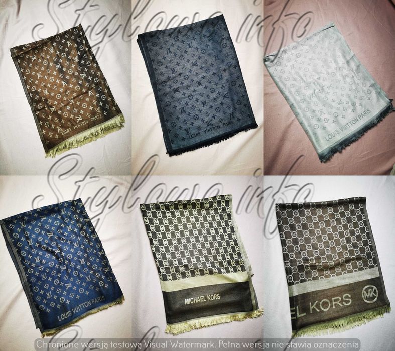 Szalik damski grubszy Louis Vuitton Michael Kors LV nowość