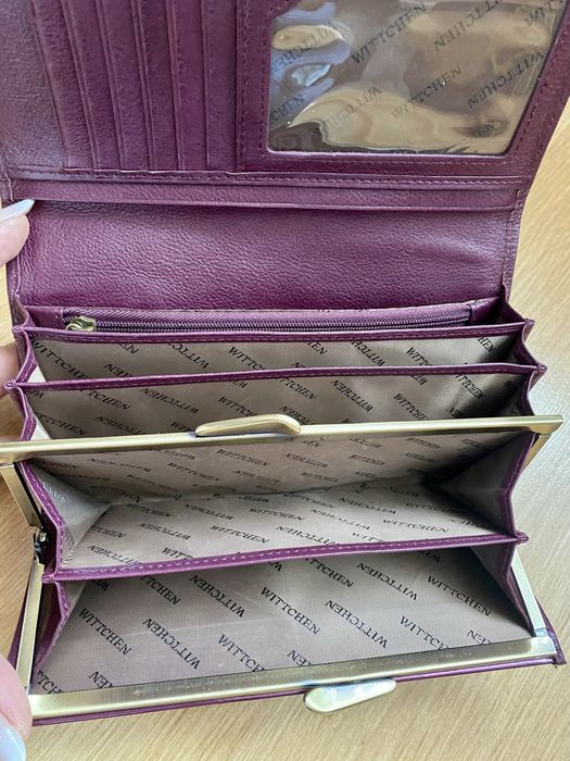 Portfel Wittchen Verona skóra lakierowana fioletowy