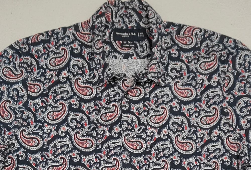 Wr) ABERCROMBIE&FITCH oryginalna koszula wzorzysta Roz.XL
