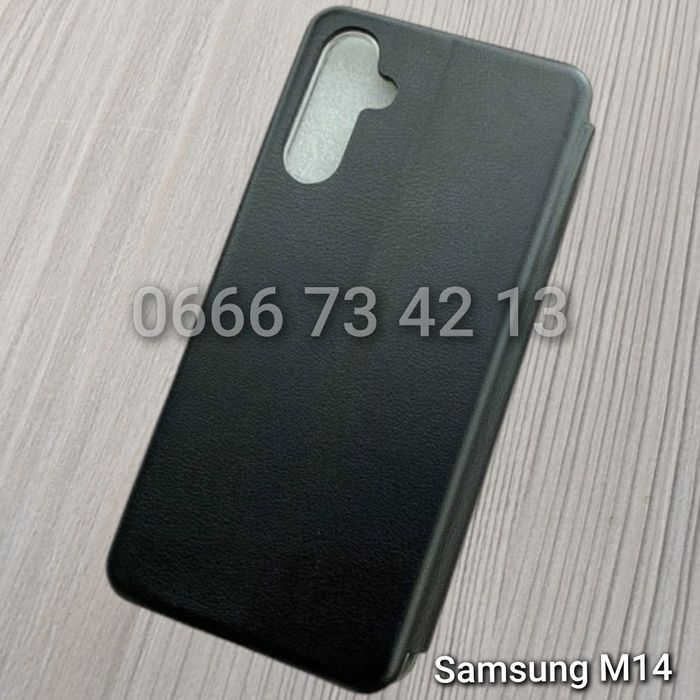 Чехол книжка на Samsung A04 A14 M14 чохол книжка шкіряний під карту