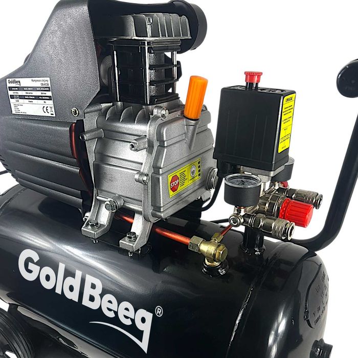 Kompresor olejowy 50L sprężarka z zestawem kit GoldBeeg