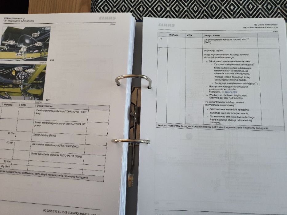 Claas Tucano 480-320 instrukcja napraw po POLSKU!