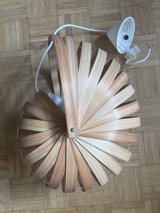 Lampa sufitowa boho drewniana