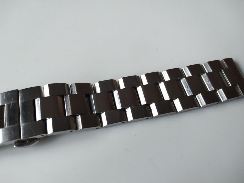 Bransoleta do zegarka stalowa pełne ogniwa 20 mm