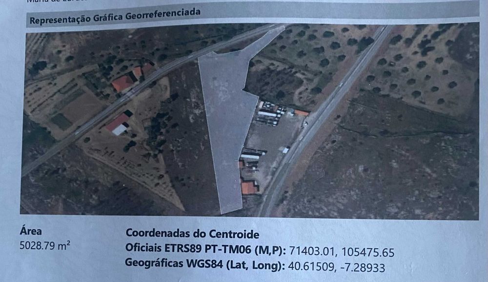 Terreno rústico para construção junto ao acesso do IP5, Porto da Carne