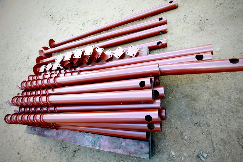 Многовитковые сваи, винтовые, гвинтові палі, геошуруп, монтаж, сваї