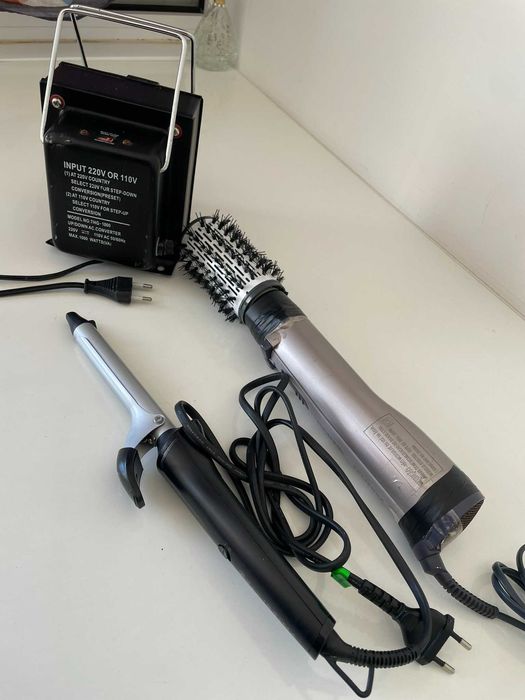 Raridade! Escova Rotativa Conair (Brasil) + Transformador 1000W + Babyliss