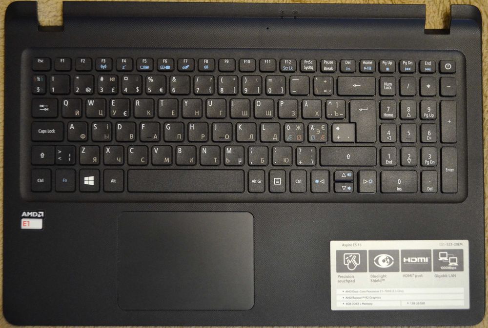Ноутбук Acer Aspire ES1-520 (ES1-521, ES1-523, ES1-512) по запчастинам