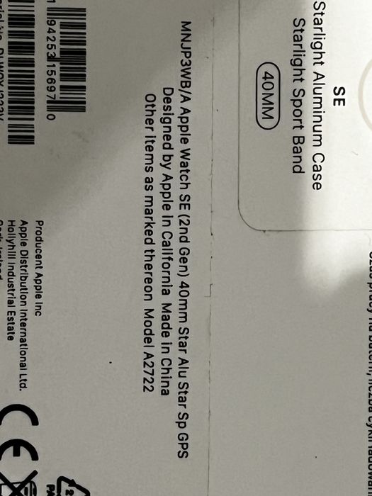 Apple Watch SE 2. generacji, 40 mm