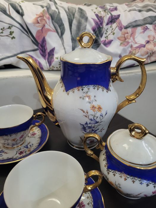 Kompletny serwis kawowy porcelanowy Ćmielów