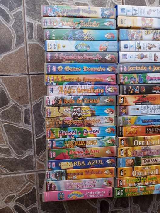 50 Cassetes video desenhos animados