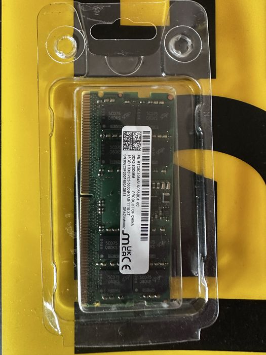 Micron Ram dd5 5 16gb 5600mhz SODIMM