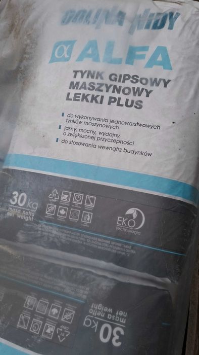 Tynk gipsowy maszynowy Alfa lekki plus Dolina Nidy