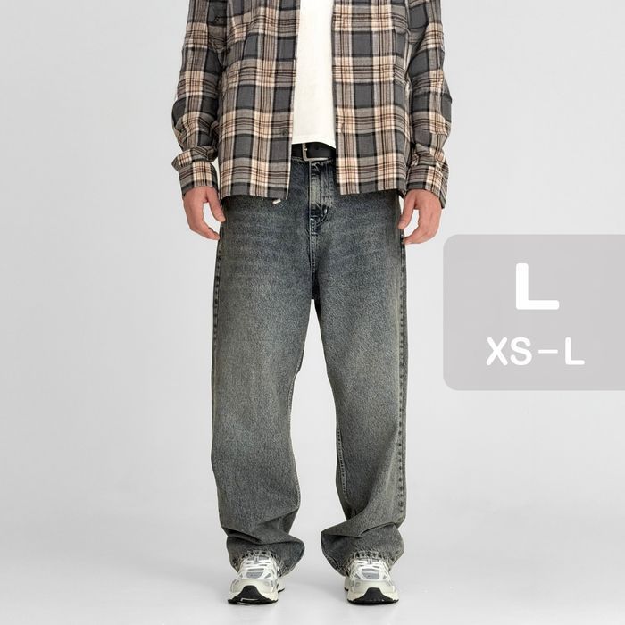 Джинси чоловічі baggy jeans, широкие джинсы мужские реп rap sk8 L