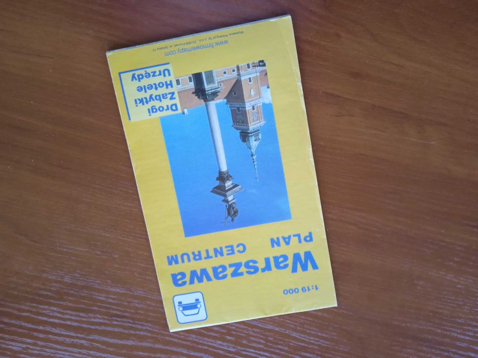 Warszawa - Centrum plan miasta, mapa