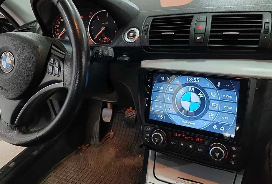 (NOVO) Rádio 2DIN 9" • BMW Serie 1 (E81 E82 E87 E88) • Android 4+64GB