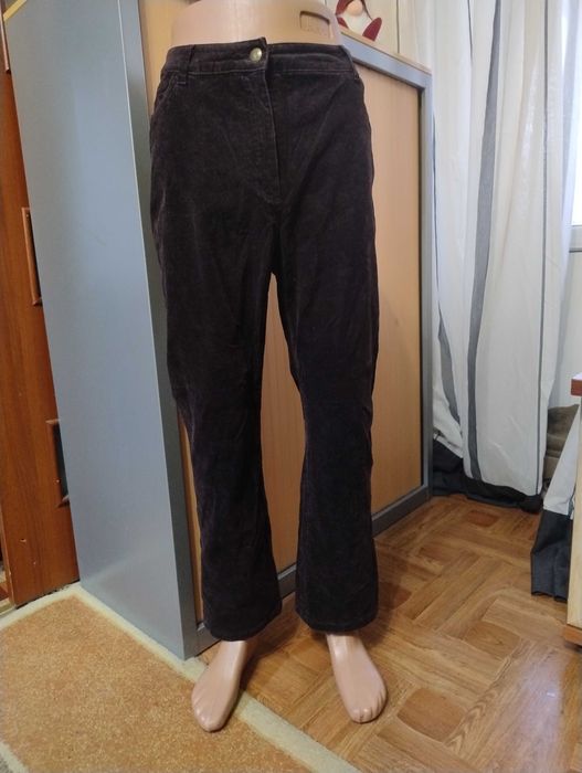 Джинсы микровельвет, цвет шоколад, размер XL - 52 - 18