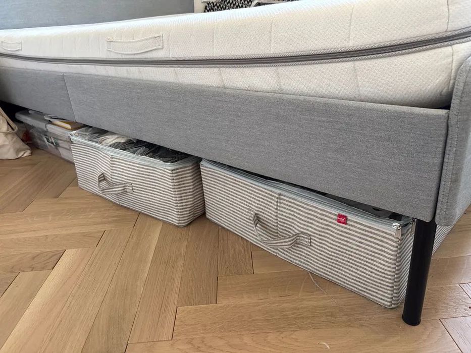 Łóżko Ikea slattum 140x200 + materac