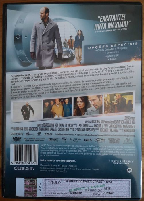 DVD "O Golpe de Baker Street"