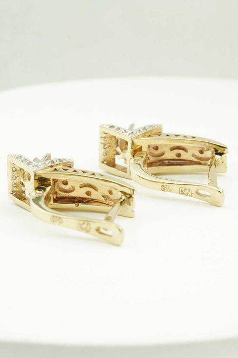 Kolczyki złote z brylantami 14K 6,03g