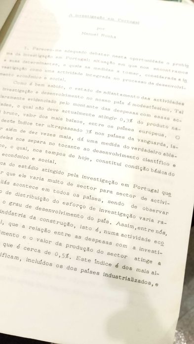 A Investigação em Portugal 1970 Manuel Rocha