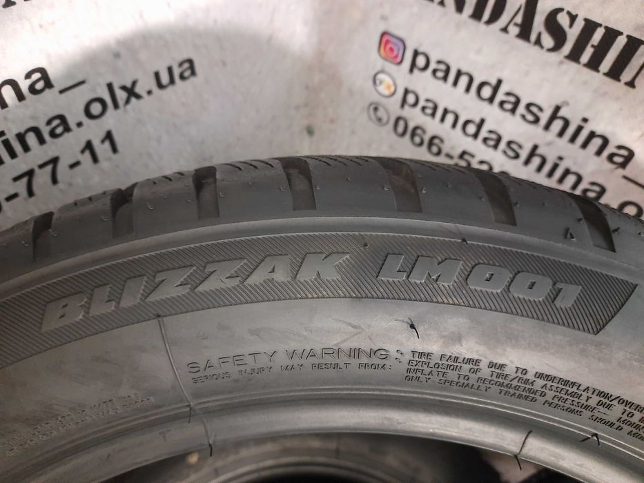 Шини 8,5мм 225/50 R17 BRIDGESTONE Blizzak LM001 зима сток