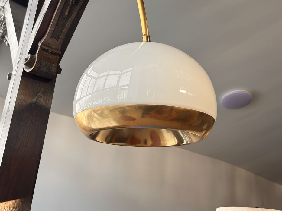 Guzzini lampa podłogowa łukowa, lata 70-te mid century