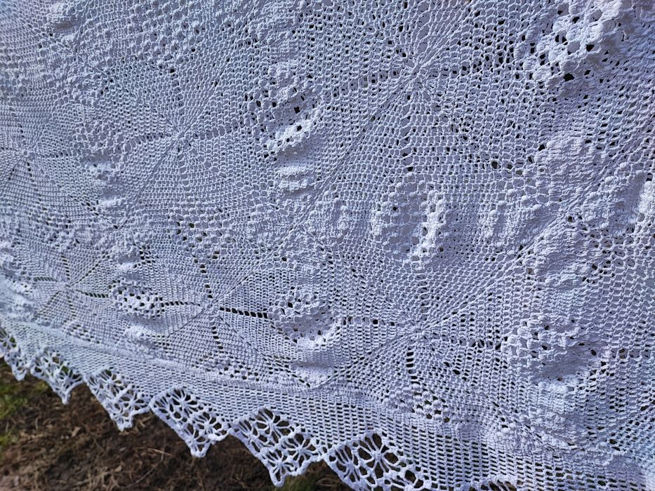 Скатертина, покривало, простирадло ручна робота крючок котон