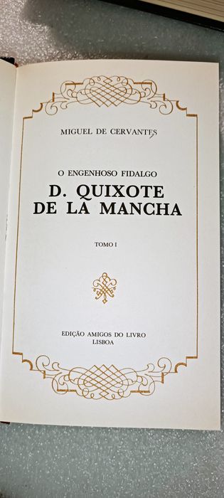 Magnífica edição 3 livros D. Quixote De La Mancha
