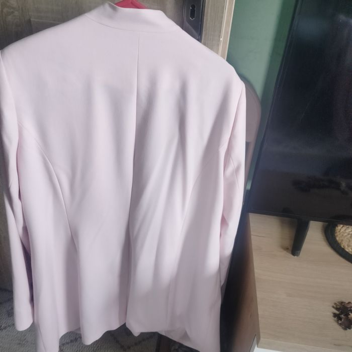 Płaszcz wiosenny jasnoróżowy damski Ashley Brooke XXL