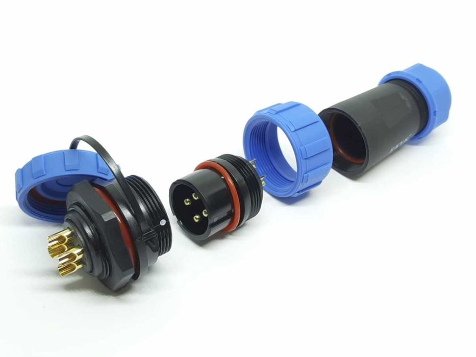 Роз'єм герметичний IP68. SP21 Вилка-4pin